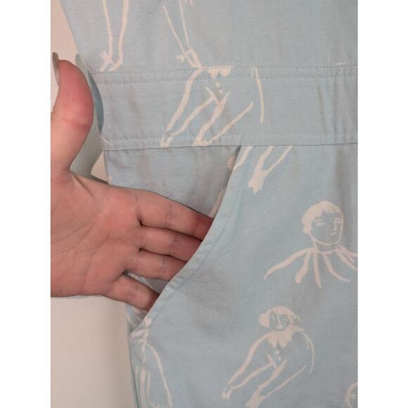 My Little Belleville Alta Ice Blue Jumpsuit Boilersuit Dungaree Artsy Large - Picture 3 of 16